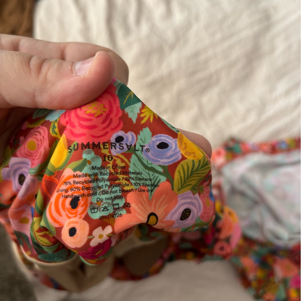 Summersalt X Rifle Paper Co. Garden Party Floral Print
Swimsuit size 10 - Picture 4 of 4